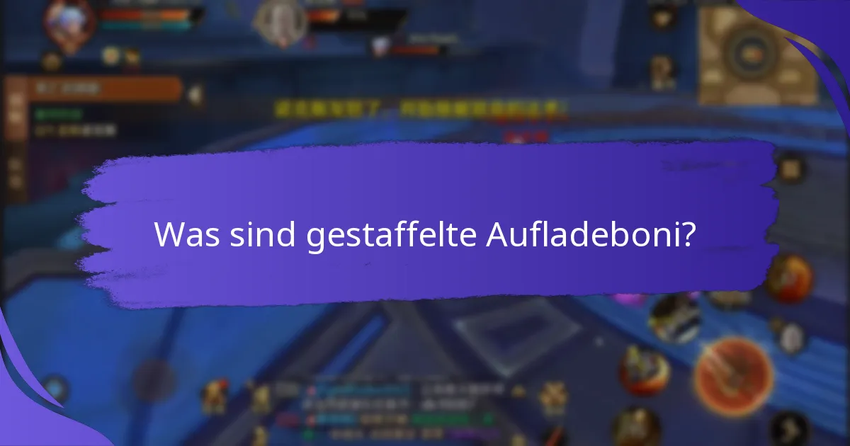Welche Strategien maximieren gestaffelte Aufladeboni?