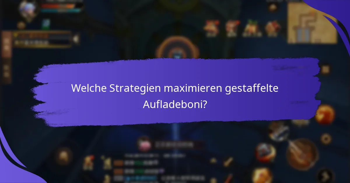 Was sind die Vor- und Nachteile von gestaffelten Aufladeboni?